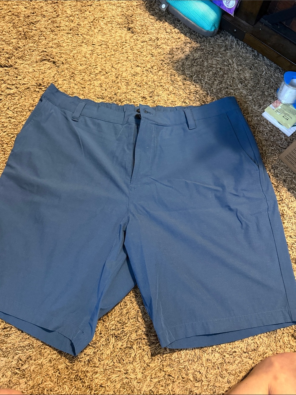 Banana Republic Men's Flat-Front Shorts - Navy Blue